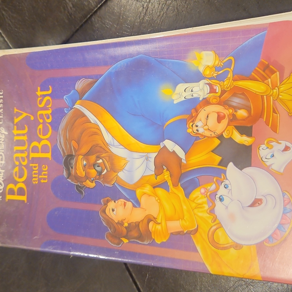 Disney Beauty and the Beast VHS with Yellow and Blue Cover